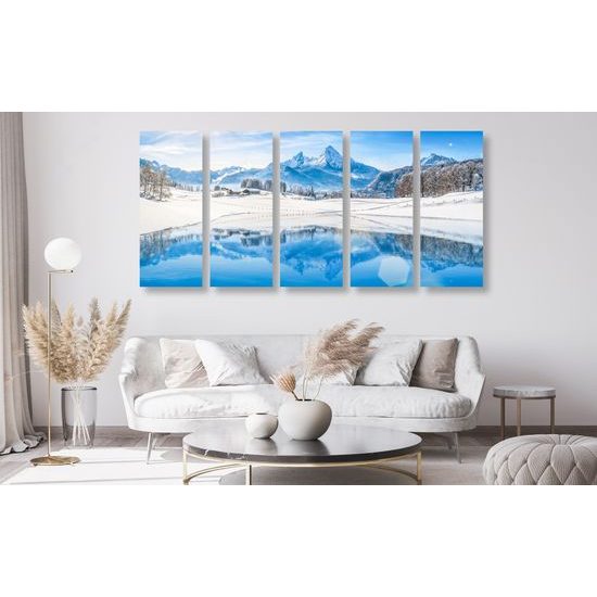 5-dielny obraz vysnená zimná krajinka