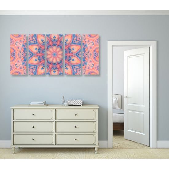 5-dielny obraz jemná mandala