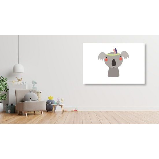 Obraz roztomilá koala s indiánskymi pierkami