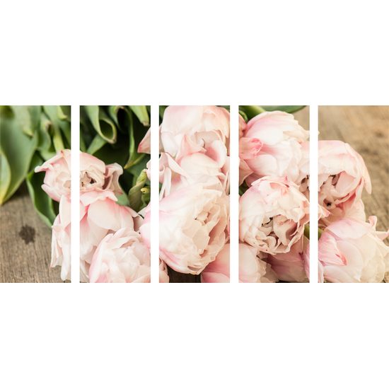 5-dielny obraz nádherná kytica ruží