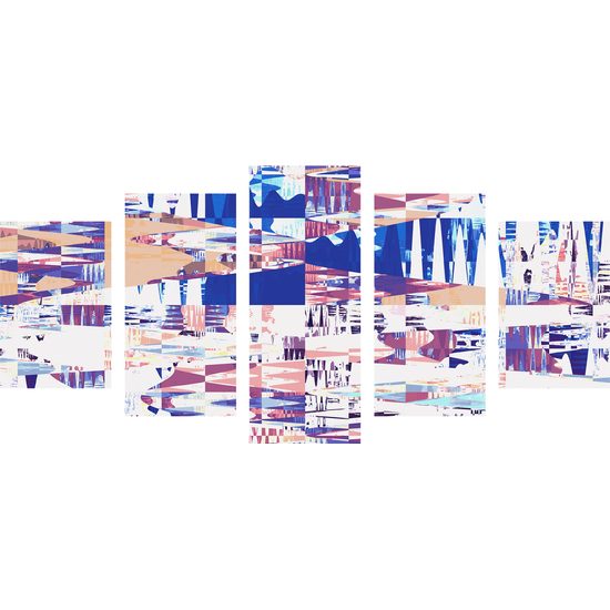 5-dielny obraz zaujímavý súlad tvarov