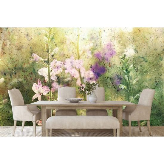 Tapeta neobyčajná kresba rastliny z hôr