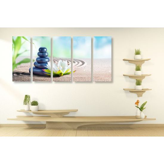 5-dielny obraz wellness zátišie