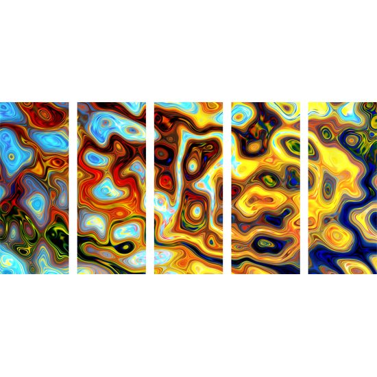 5-dielny obraz magické vzory