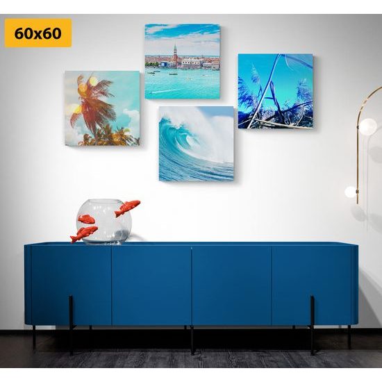 Set obrazov azúrové more