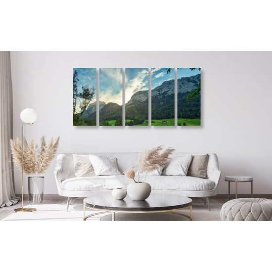 5-dielny obraz Švajčiarska príroda