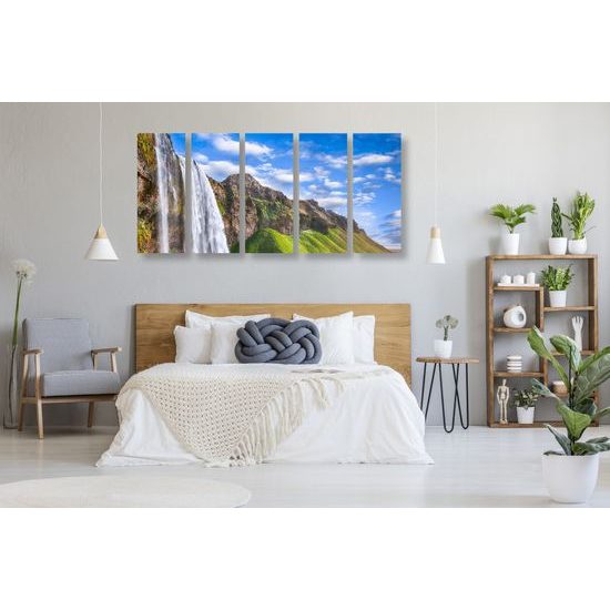 5-dielny obraz prekrásny vodopád