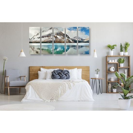 5-dielny obraz zamrznuté pleso pod majestátnou horou