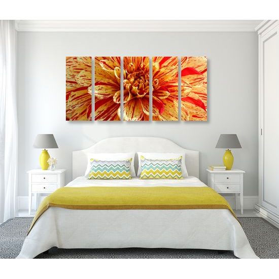 5-dielny obraz ohromná dália
