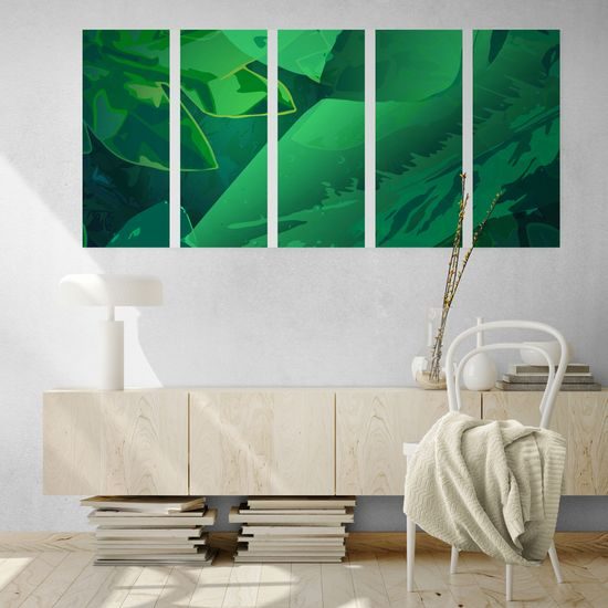 5-dielny obraz tropický prales