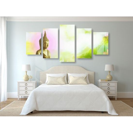 5-dielny obraz splinutie Budhu s prírodou