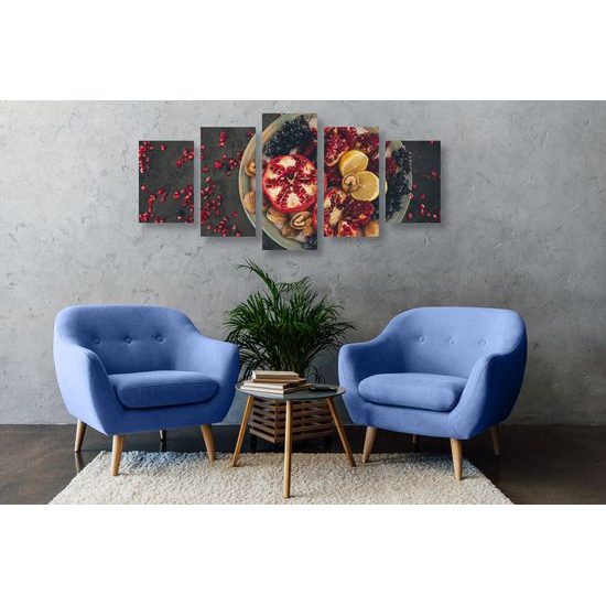 5-dielny obraz zdravá zmes