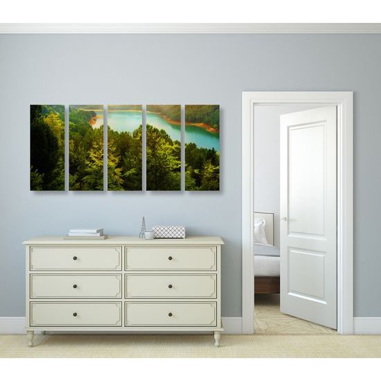 5-dielny obraz prekrásny pohľad na letnú prírodu