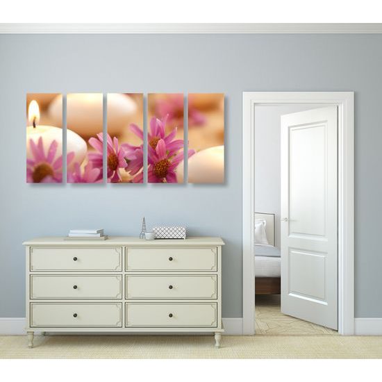 5-dielny obraz ukľudnujúce zátišie