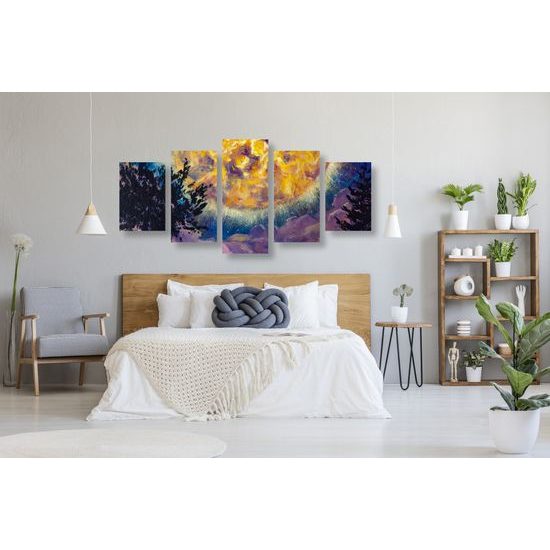 5-dielny obraz magický spln