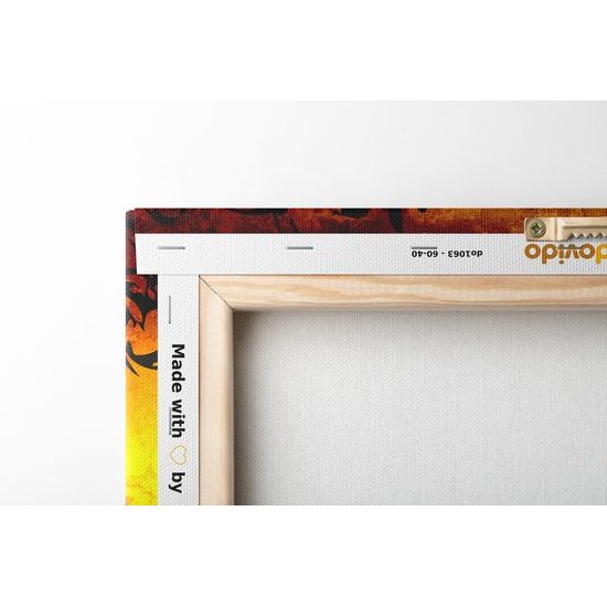 Obraz abstraktný oranžový kvet