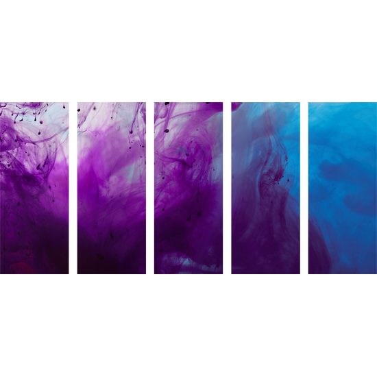5-dielny obraz nádherné farby v abstraktnom prevedení