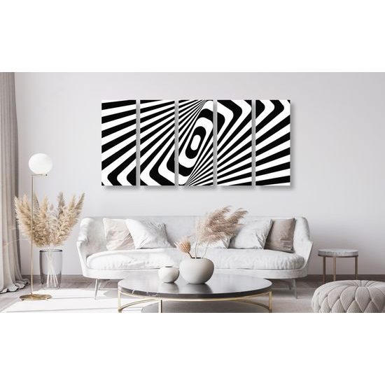 5-dielny obraz pútavá abstrakcia