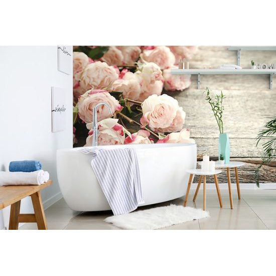 Samolepiaca fototapeta ruže v svetloružovej farbe