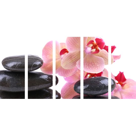 5-dielny obraz relaxačne SPA zátišie