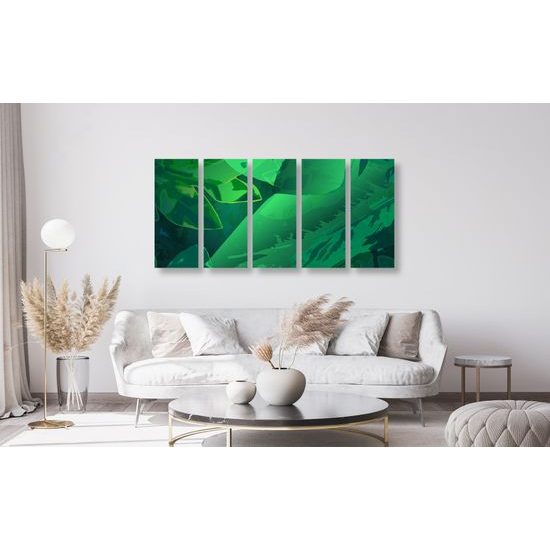 5-dielny obraz tropický prales
