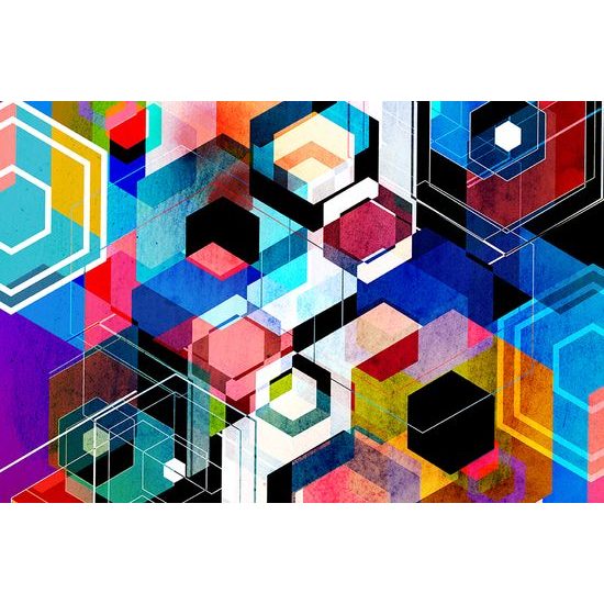 Samolepiaca tapeta abstrakcia geometrických tvarov