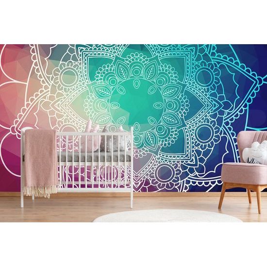Tapeta Mandala na farebnom pozadí