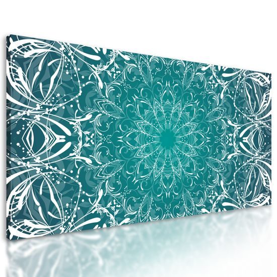 Obraz Mandala v modro-zelenom prevedení
