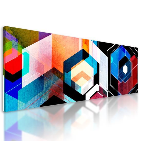 Obraz jedinečná futuristická abstrakcia tvarov