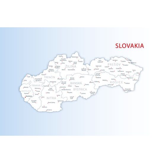 Tapeta podrobná mapa Slovenskej republiky