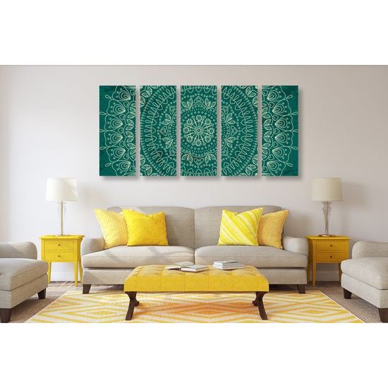 5-dielny obraz umelecká Mandala