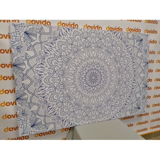 Obraz bledomodrá orientálna Mandala