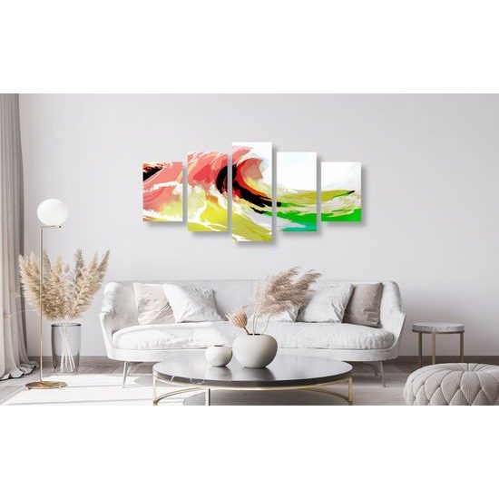 5-dielny obraz abstrakcia Slovenských vrchov