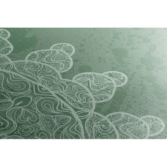 Obraz zelená Mandala s abstraktnými prvkami