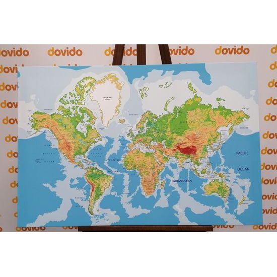 Obraz na korku mapa sveta
