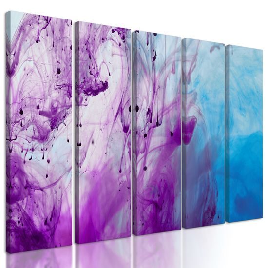 5-dielny obraz farby v abstraktnom prevedení