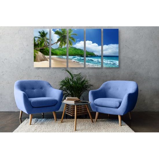 5-dielny obraz nádherné Seychely