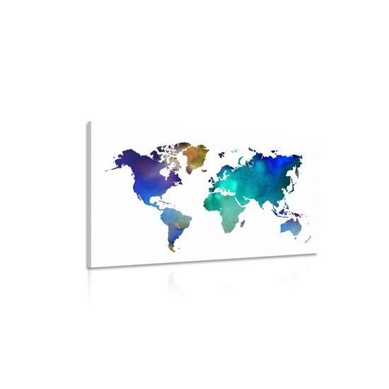Obraz akvarelová mapa sveta