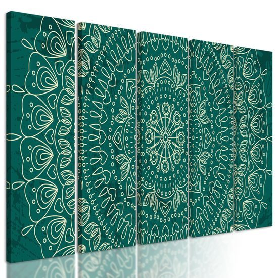 5-dielny obraz umelecká Mandala