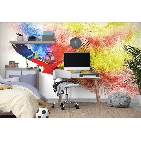 Tapeta pestrofarebný letiaci papagáj