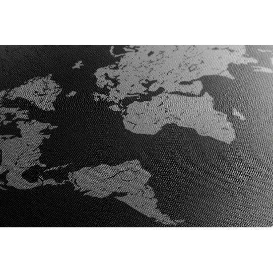 Obraz vintage mapa v čiernobielom prevedení