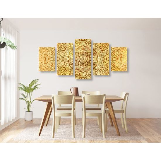 5-dielny obraz umelecká Mandala