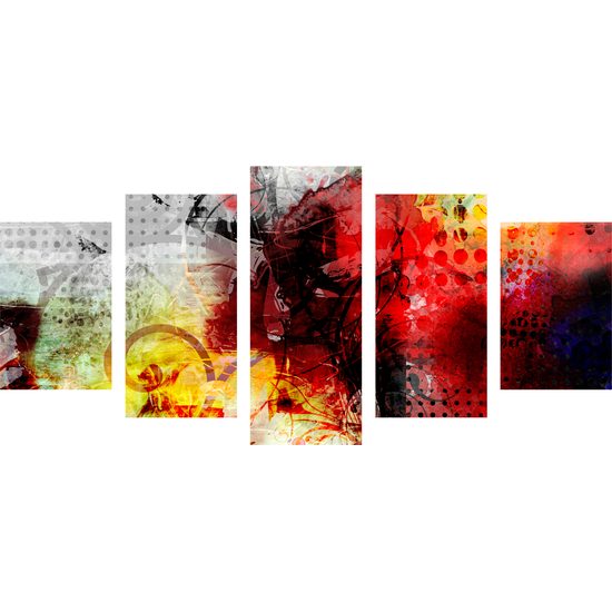 5-dielny obraz moderná abstrakcia