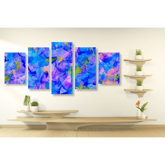 5-dielny obraz abstraktné umelecké dielo