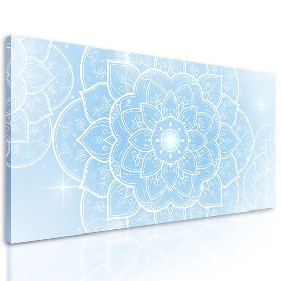 Obraz biely kvet Mandaly