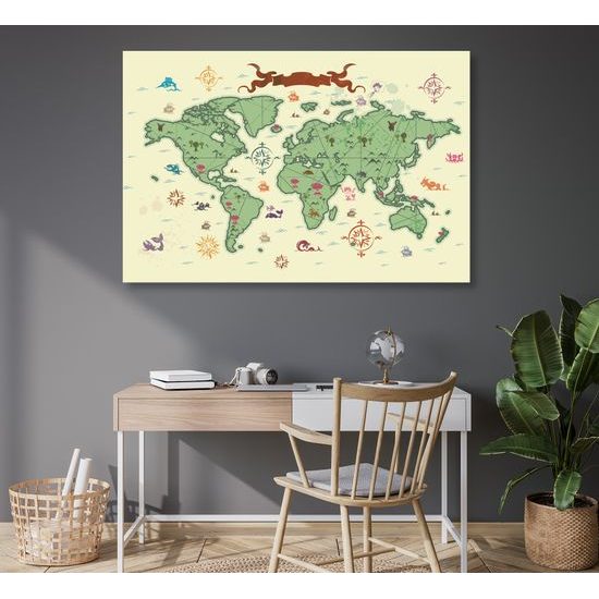Obraz rozprávková mapa sveta
