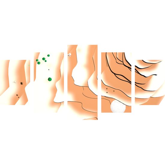 5-dielny obraz piesočné duny