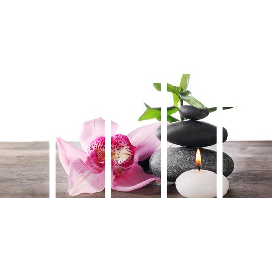 5-dielny obraz nežné wellness zátišie