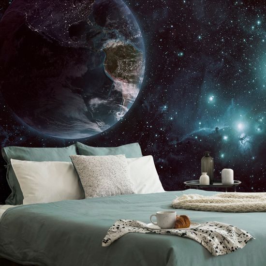 Samolepiaca tapeta zemeguľa v záhadnom vesmíre