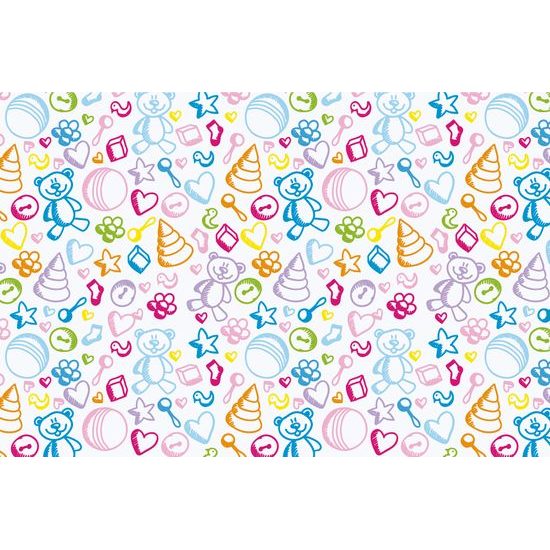 Samolepiaca tapeta hračky v krásnom farebnom prevedení